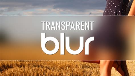 How to blur background in photoshop. Photoshop Tutorial | Transparent Blur Effect in Photoshop ...