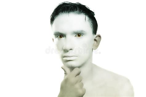 Young Brunette Man With White Skin Stock Photo Image Of White Style