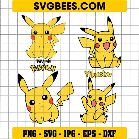 Pikachu Outline Svg By Svgbees Svg Files For Cricut Get Premium Svgs