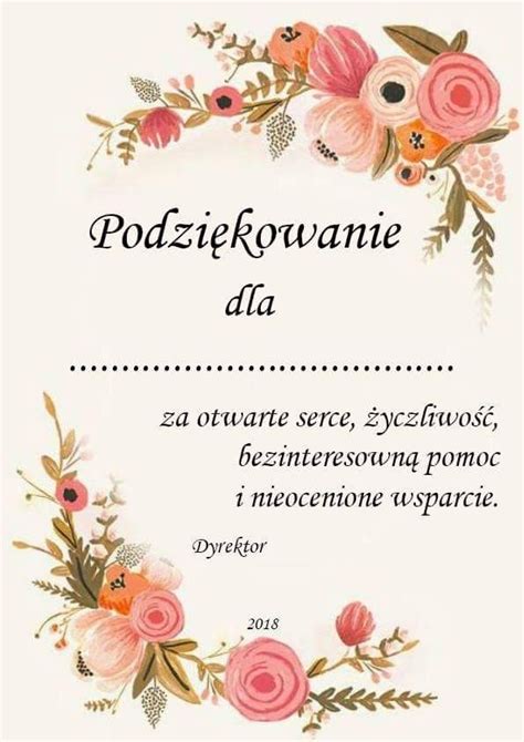 Podzi Kowanie Dla Rodzic W Na Zako Czenie Szko Y