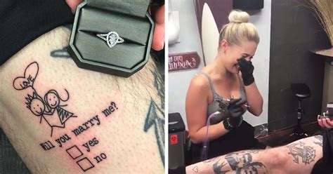 Tattoo Artist Proposes To His Gf In The Riskiest Way Ever By Inking