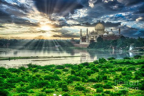 Taj Mahal From The Yamuna River India Photograph By Stefano Senise
