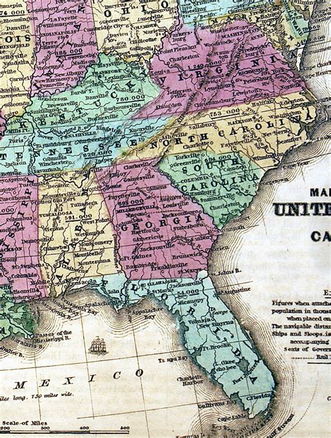 C 1846 Map Of The United States And Canada Burgess M 9373 395