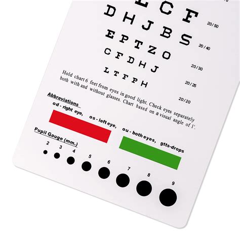 Mua Ultrassist Snellen Eye Chart Pocket Size Eye Testing Chart Feet X Inch For Visual