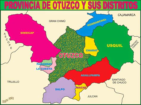 Mapa De La Provincia De Trujillo Y Sus Distritos Mapa De La Region La