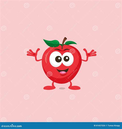 Apple Mascot Stock Vector Illustration Of Decisive Fruit 81657526