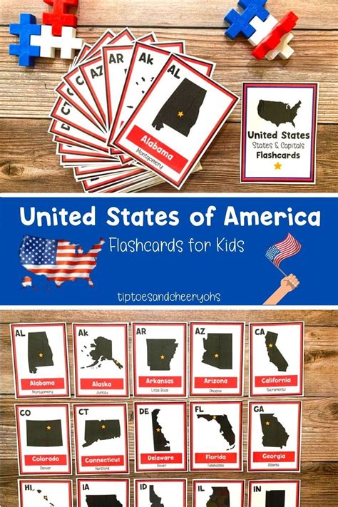 States And Capitals Flashcards United States Flashcards Etsy