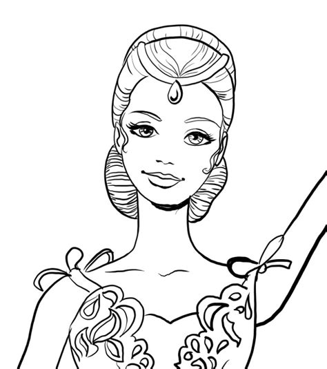 Barbie Face Coloring Pages At Getdrawings Free Download