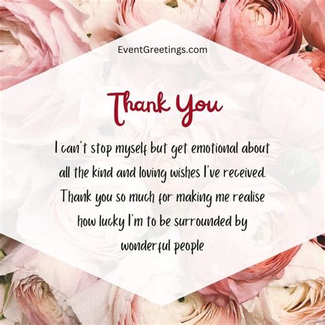 65 Best Thank You Messages For Birthday Wishes Quotes And 45 Off