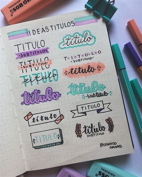 100 ideas para títulos creados a mano · procrastina fácil