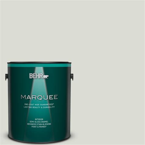 Behr Interior Semi Gloss Enamel Paint And Primer In Silver Feather Bwc 29