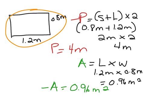 Perimeter And Area Of Rectangle Math Measurement Showme
