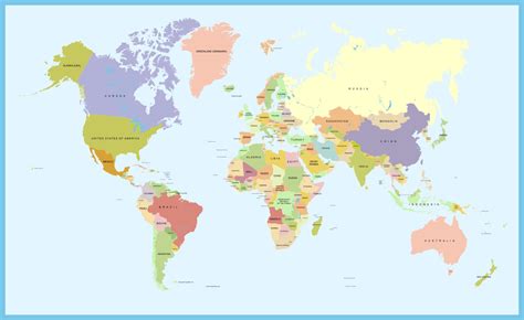 World Map Full Page Free PDF Printables Printablee
