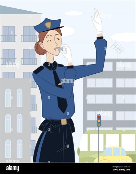 Women Traffic Police Stock Vector Images Alamy