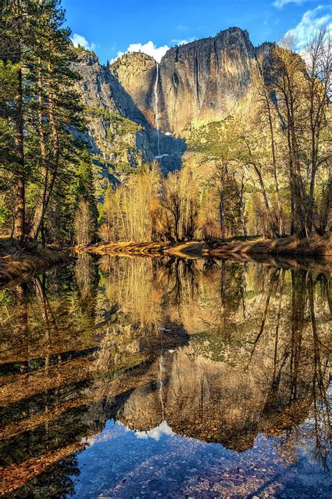 Yosemite Fall Reflection Merced River Cagrk191812212018 Hdr