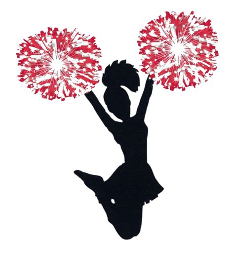 Cheerleader Performing Silhouette Transparent Png Svg Vector File Images