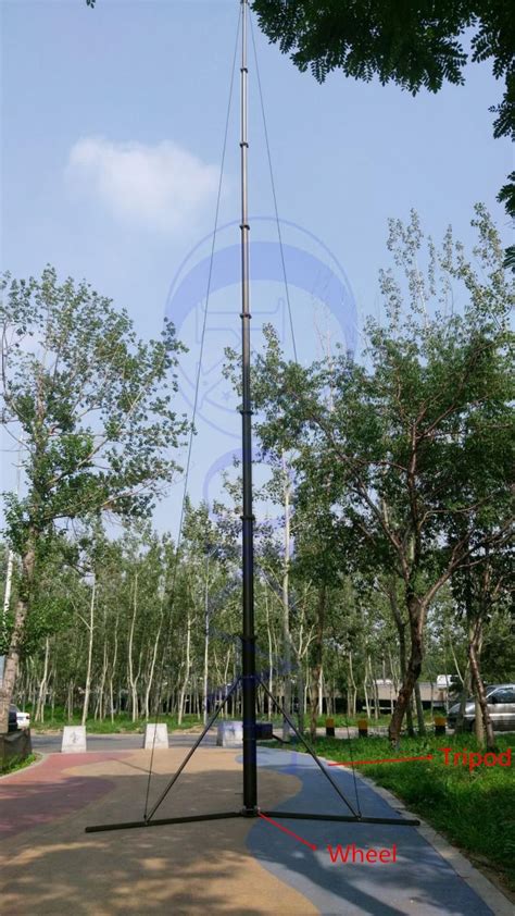 26 Feet 44lb 8m Telescoping Antenna Mast With Tripod
