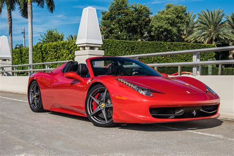 Ferrari Spider Red Rental Options In Los Angeles