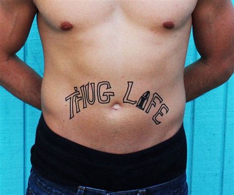 Thug Life Temporary Tattoos Thug Life Tattoo Thug Life Tupac Thug