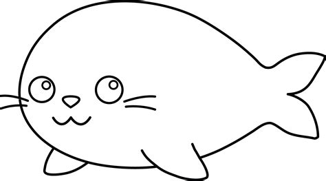 On our website you can choose coloring pages for boys, that will be interesting to your child, and print them. Baby Seal Line Art - Free Clip Art