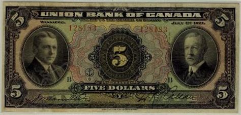 Bank of canada exchange rates, currency converter and exchange graphic; The Union Bank of Canada in Quebec City Banknote Values ...