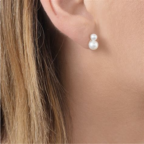 Double Imitation Pearl Earrings Nationalchassis Com