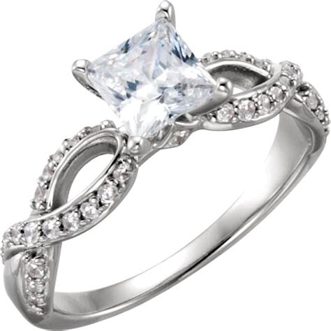 Princess Infinity Engagement Ring Custom Wedding Rings Valeria Fj