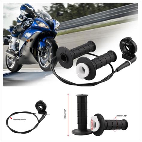 1set 7 8 22mm motorcycle aluminium alloy twist throttle clip handle grips cable ebay