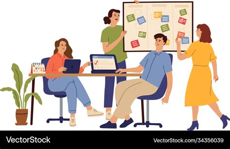 Effective Business Team Office Group Work Vector Image