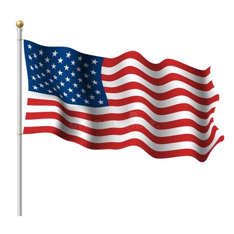 Ondear De Manera Realista La Bandera De Los Estados Unidos De América