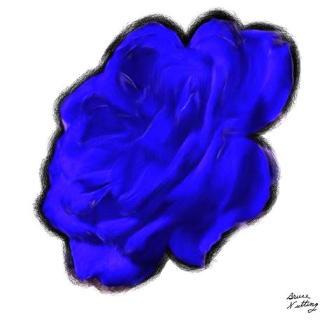 Brilliant Blue Rose Painting By Bruce Nutting Pixels