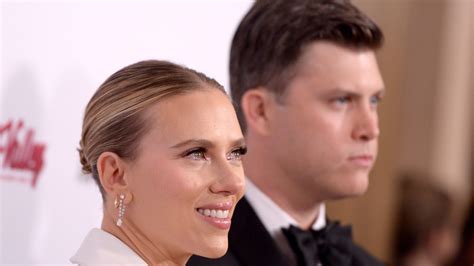scarlett johansson and colin jost s super bowl 2022 commercial pokes fun at their marriage