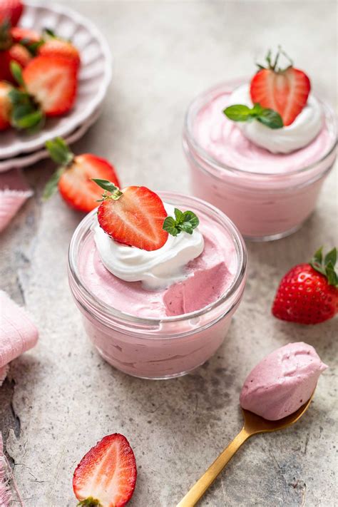 Strawberry Mousse Dessert For Two