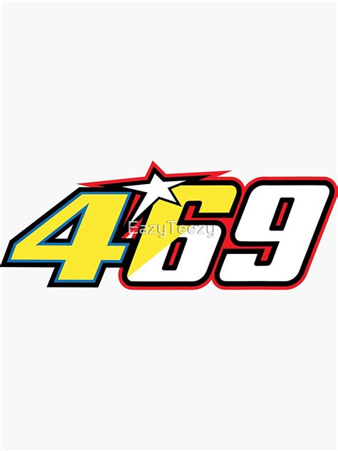 Nicky Hayden Rossi Tribute Number 469 Sticker By Eazyteezy Redbubble