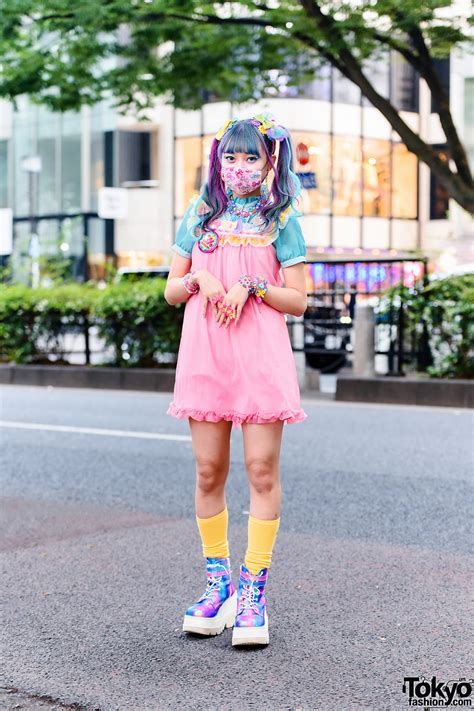 6dokidoki Kawaii Pastel Harajuku Street Style W Rainbow Twin Tails