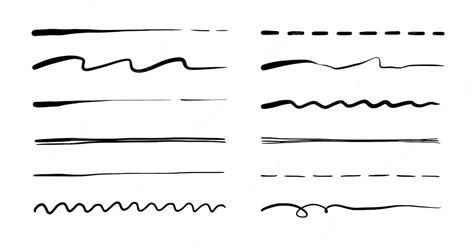 Premium Vector Line Marker Stroke Underline Marker Highlight Brush