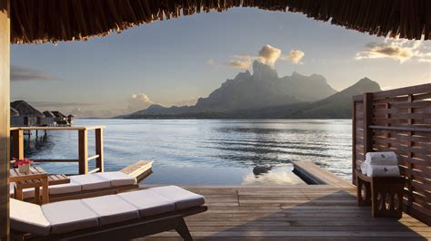 Overwater Bungalows Bora Bora Huts Villas Four Seasons Resort