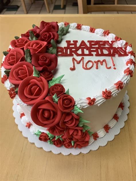 Red Rose Birthday Cake In 2023 Rose Cake Decorating Birthday Cake