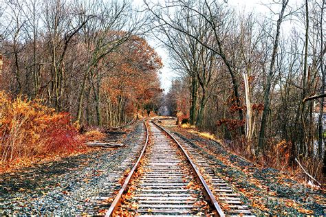 Autumn Train Tracks In New Windsor New York Photograph By John Rizzuto