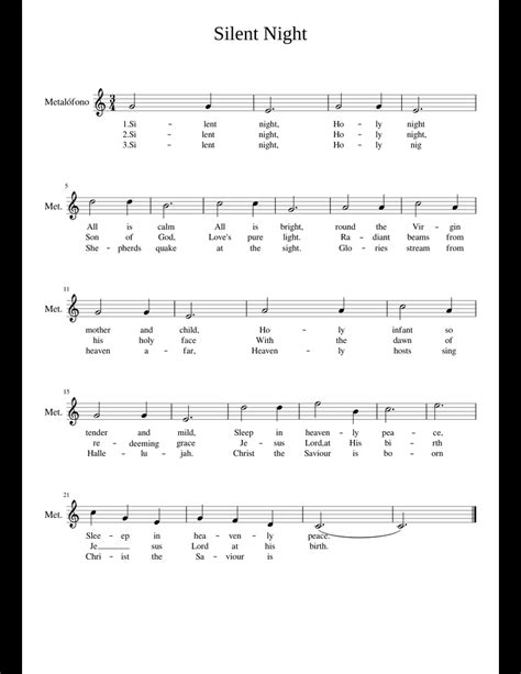 Silent Night Basic Sheet Music For Tenor Saxophone Download Free In Pdf
