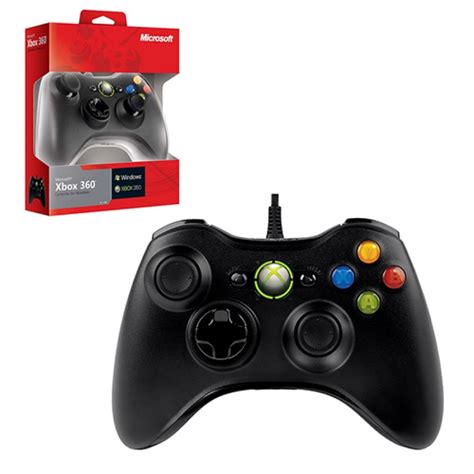 Xbox 360 Controller Wired Eu Version Black Microsoft