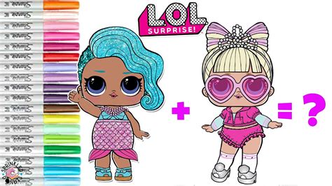 Lol Surprise Dolls Coloring Book Page Mash Up Splash Queen And Suite
