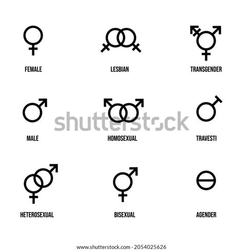 set gender sign sexual orientation icons stock vector royalty free 2054025626 shutterstock