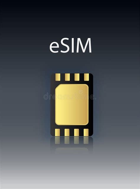 Esim Embedded Sim Card Icon Symbol Concept New Chip Mobile Cellular