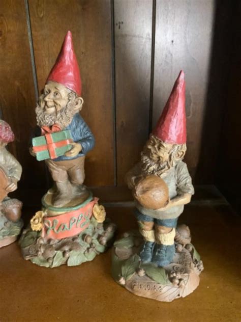 Vintage Tom Clark Gnomes Pecan Resin Figurines 6 Lot 2369