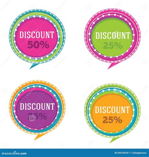 Discount Set Stock Vector Illustration Of Coupon Offer 64518534