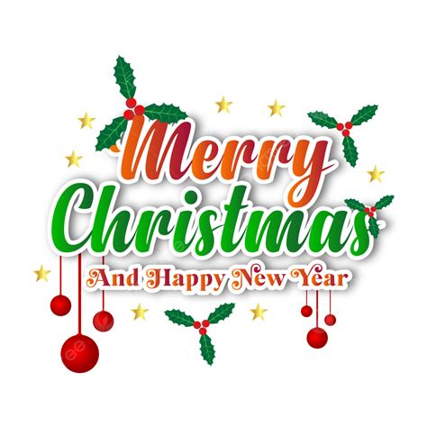 merry christmas typography vector art png merry christmas typography with xmas elements merry