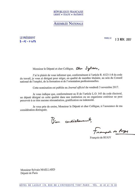 Lettre De Nomination