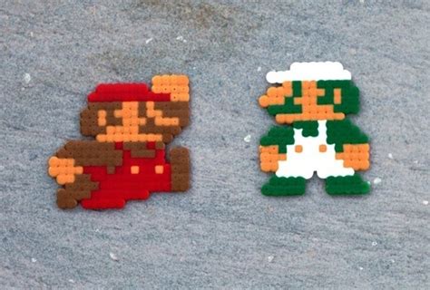 Mario And Luigi Magnet Set By Bitclassics On Etsy Mario And Luigi