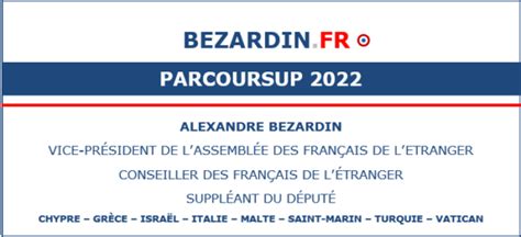 Paroursup 2022 Alexandre Bezardin Elu des Français de l étranger